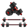 5-44lbs Adjustable Dumbbell to Barbell Set, Anti-Slip Grip
