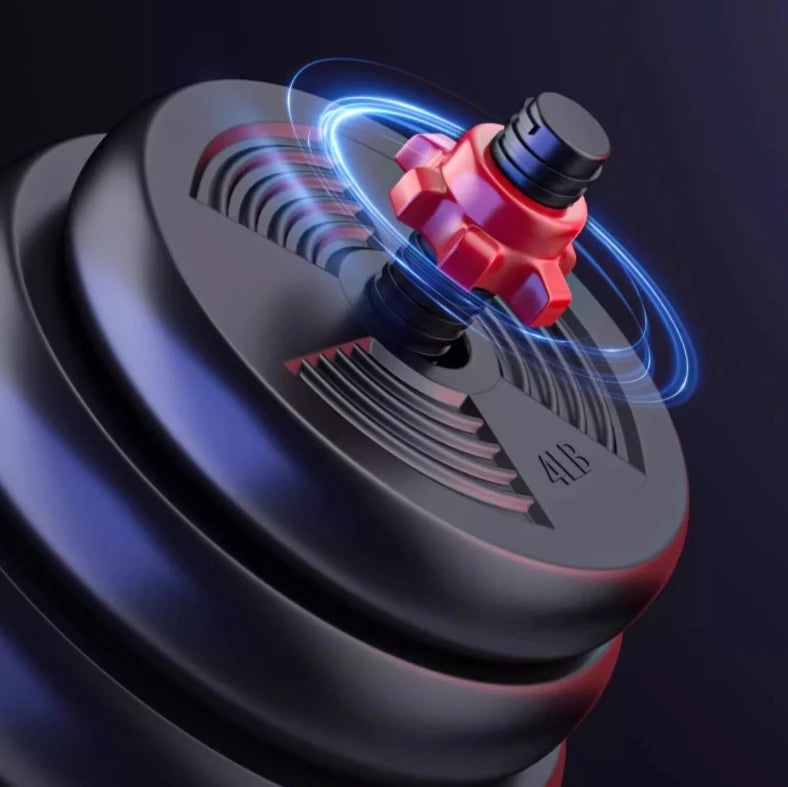 5-44lbs Adjustable Dumbbell to Barbell Set, Anti-Slip Grip