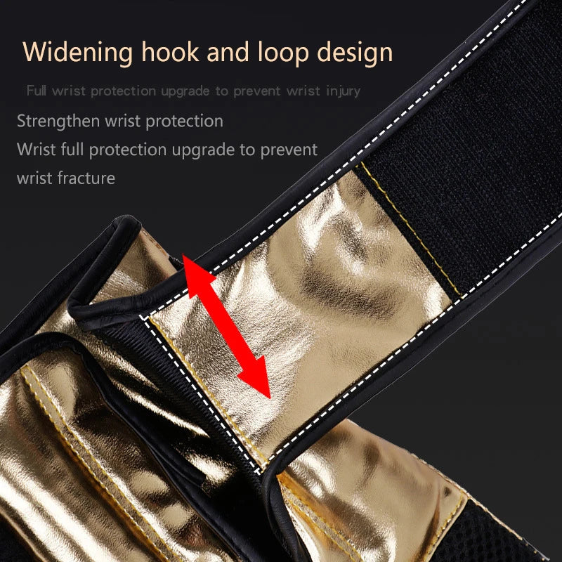 1 Pair Unisex Boxing  Training Exercise Leather Gloves