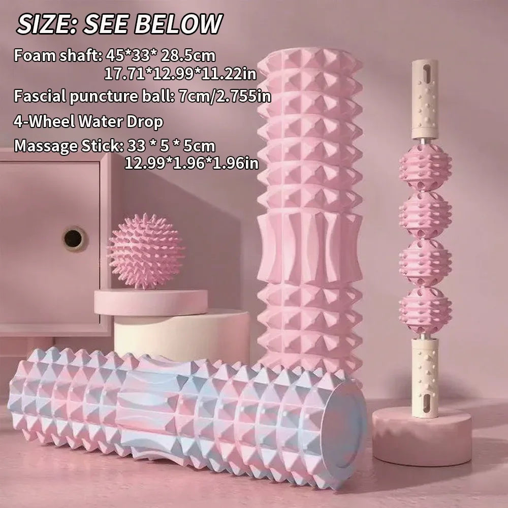 [Three piece massage set] Massage prick ball, massage roller