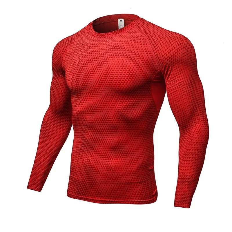 Men's Fitness Running Training Long-Sleeved Shirts Tight Elastic Quick-Drying