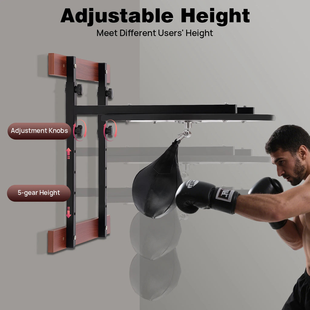 Wall Mounted Heavy Duty Adjustable Speed Bag Platform Kit
