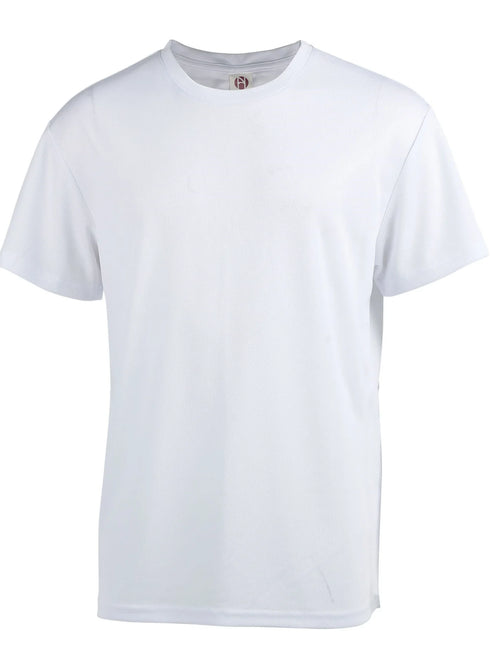 4-piece men's solid color round neck T-shirt - quick drying, breathable, moisture wicking,