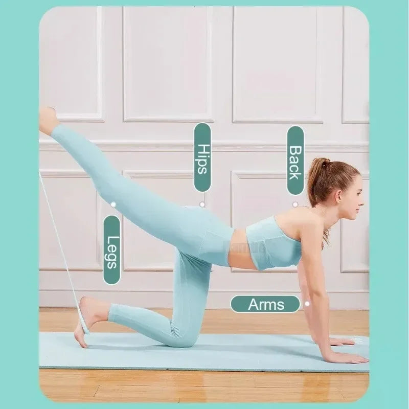 8-Figure Pilates Silicone Resistance Arm Back Shoulder Rehabilitation Training  for Women