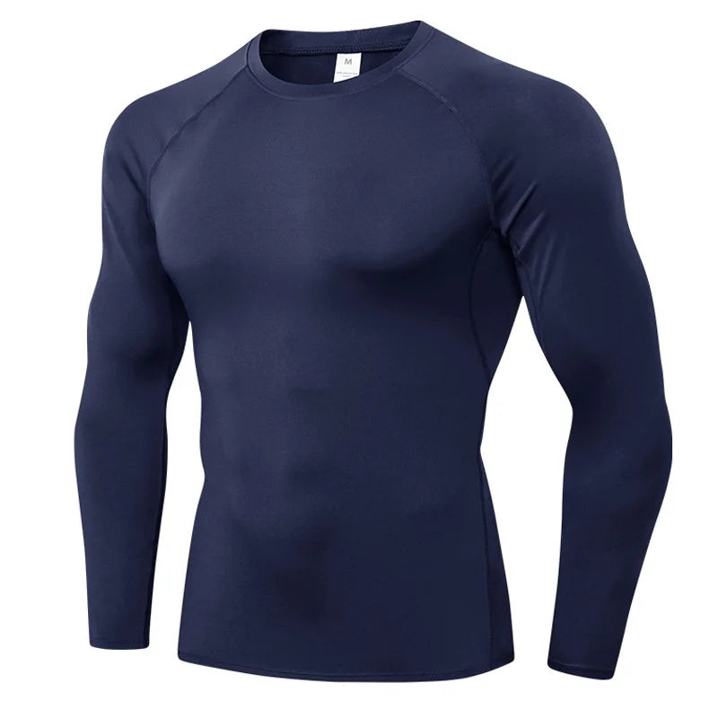 Men's Compression Shirts Long Sleeve Workout Gym Cool Dry Sports Base Layer Athletic Undershirts