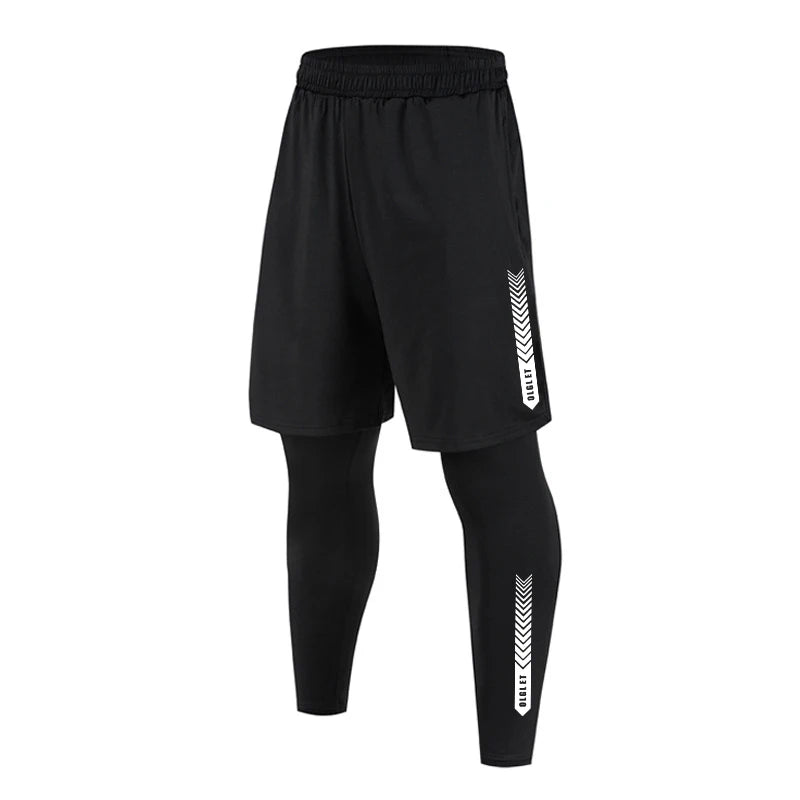 Men Training Athletic Pants Quick Dry Running Leggings Gym Compression Pants