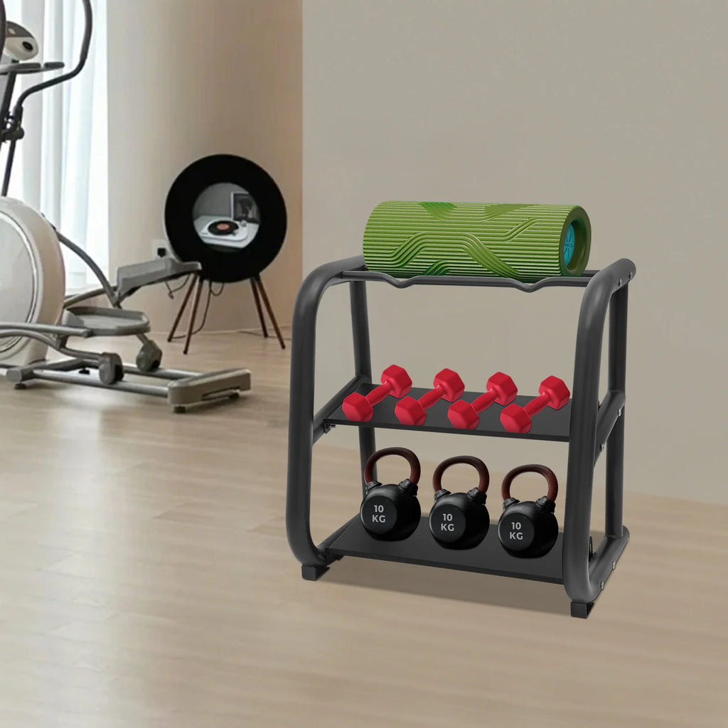 Kettlebell Storage Rack, Black Dumbbell Stand, Multifunctional Weight Stand Load bearing 220.46lbs，