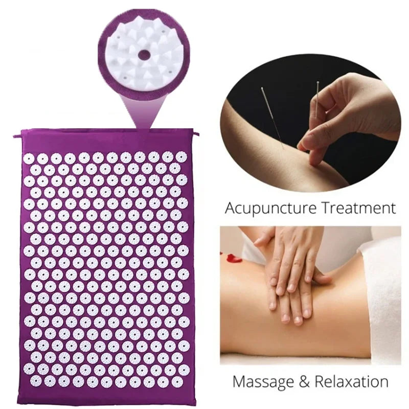 1PC/SET Acupressure Massager Cushion Pillow for Back Pain Relief Yoga Muscle Relaxation