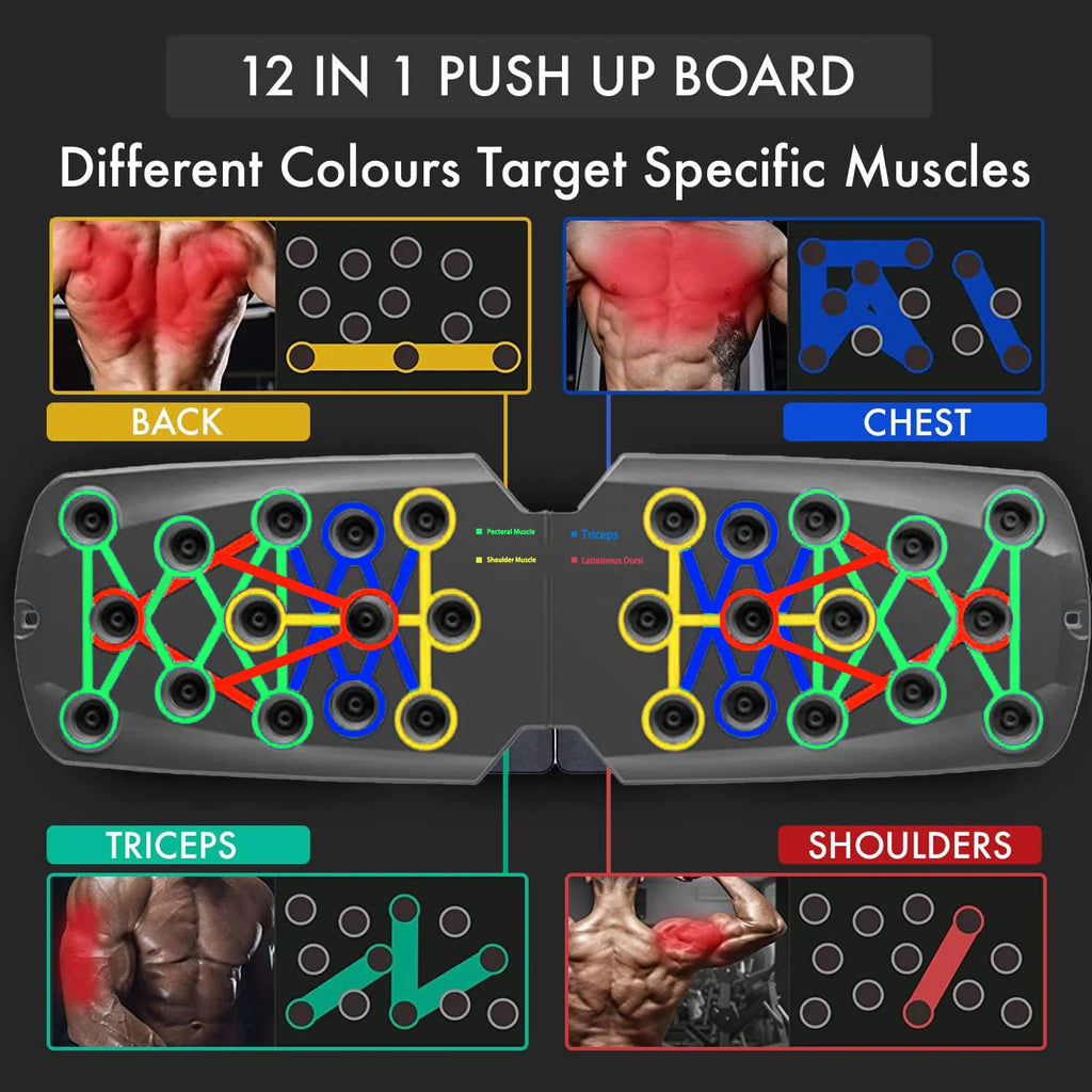 Push-up Board Set Portable Multifunctional Push-up Bar Foldable  For Chest Abdomen Arms/Back Training