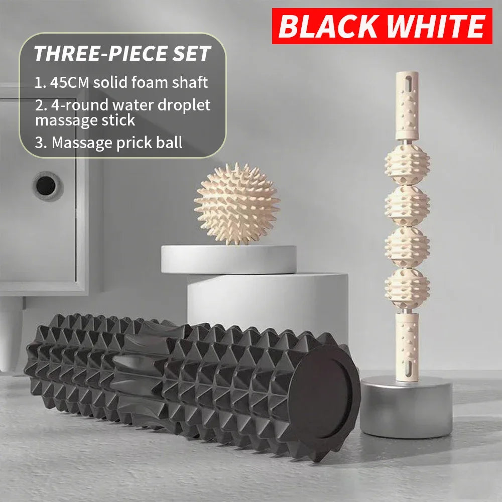 [Three piece massage set] Massage prick ball, massage roller