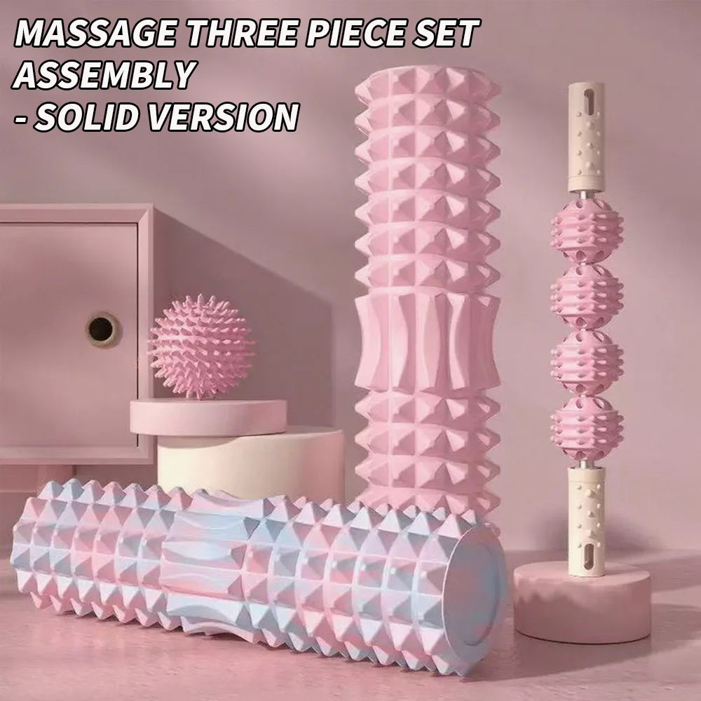 [Three piece massage set] Massage prick ball, massage roller
