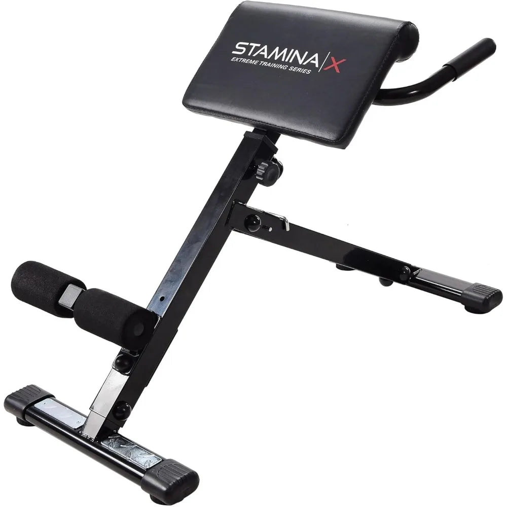 Adjustable Ab, Back, and Core Strength Exercise, Sit-Up Fitness Hyperextension Weight Bench