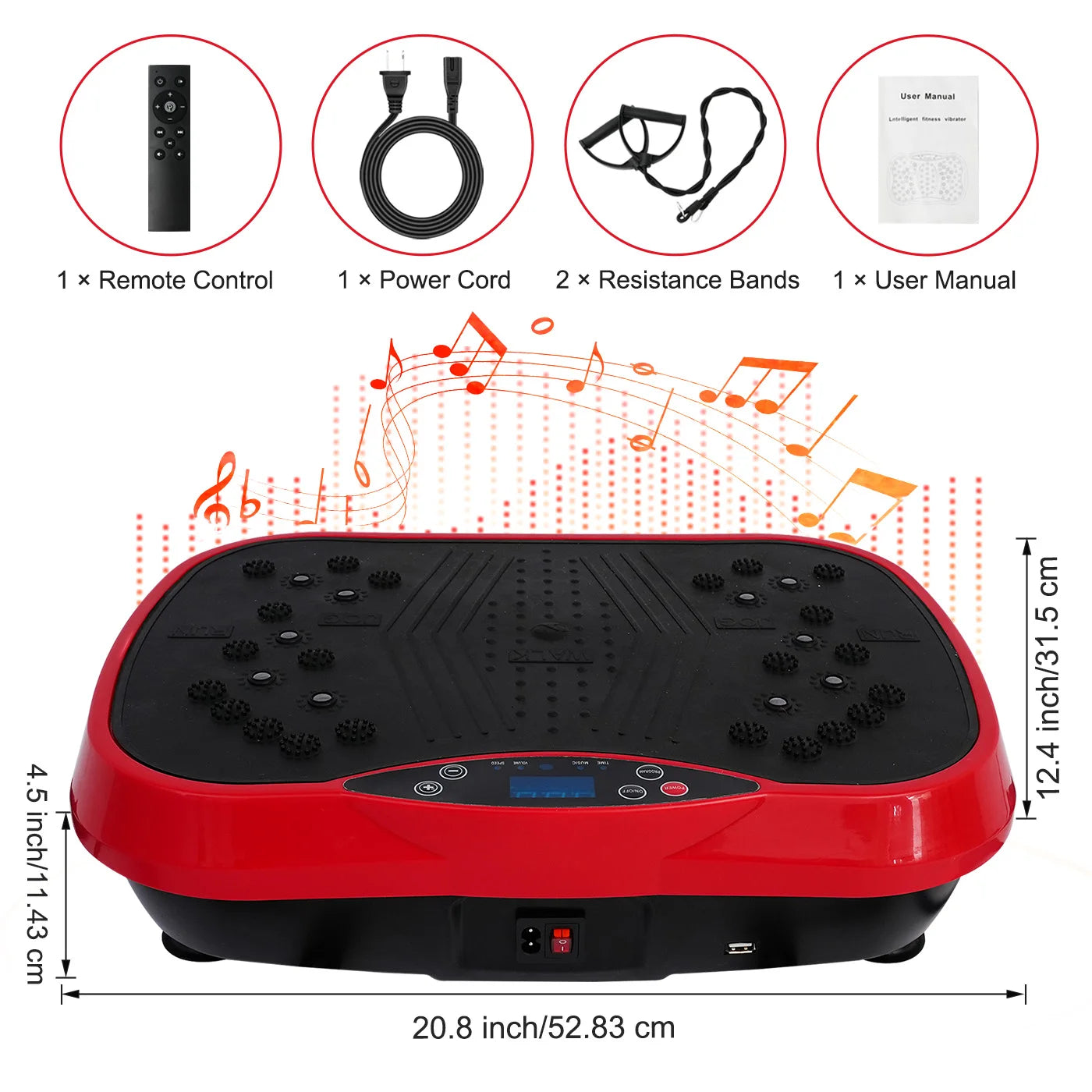 Portable Vibration Plate Exercise Machine with Remote Control