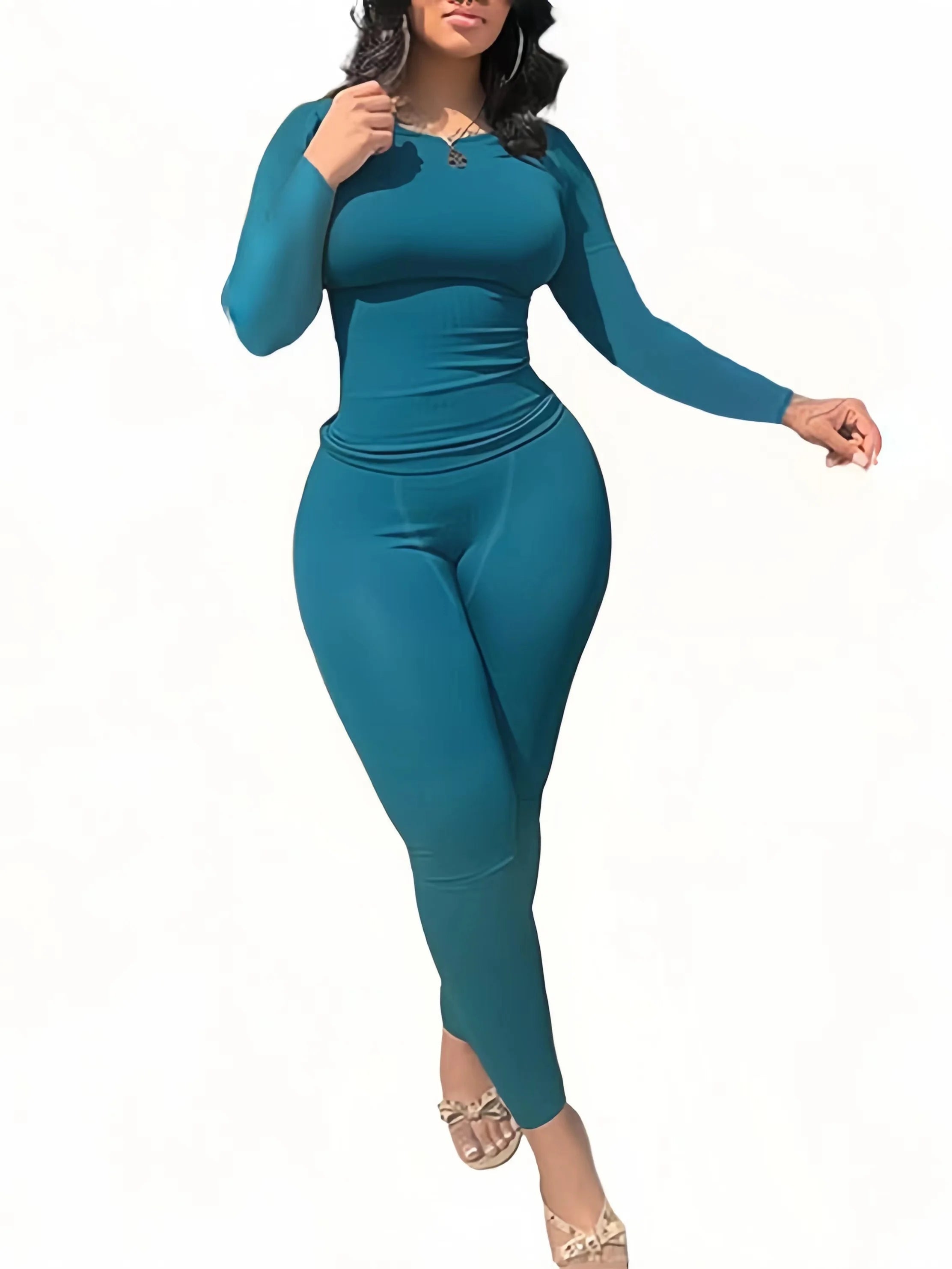 Women Clothing Long sleeves  and Leggings Set Exercise wear
