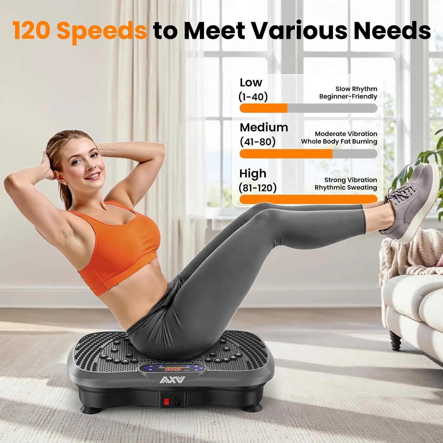 Vibration Plate Fitness Machine Full Body Shaker Workout Board for Weight Loss Fat Burner