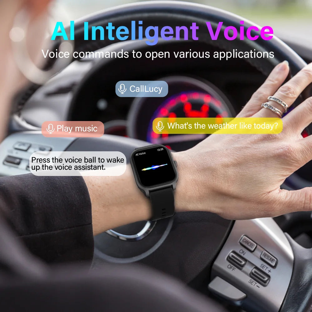 LAXASFIT New Smart Watch 2.01 Inch Bluetooth Call IP68 Waterproof Sports Fitness