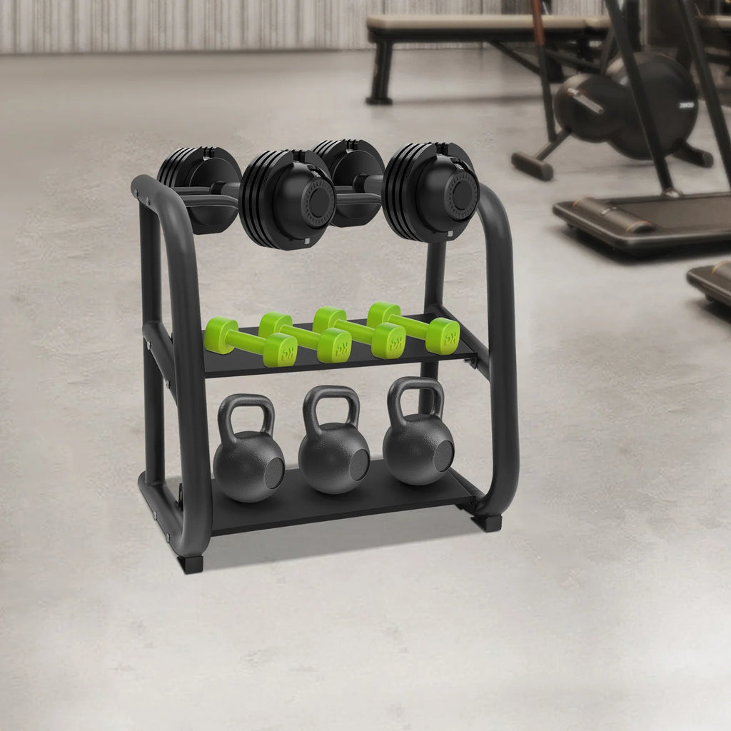 Kettlebell Storage Rack, Black Dumbbell Stand, Multifunctional Weight Stand Load bearing 220.46lbs，