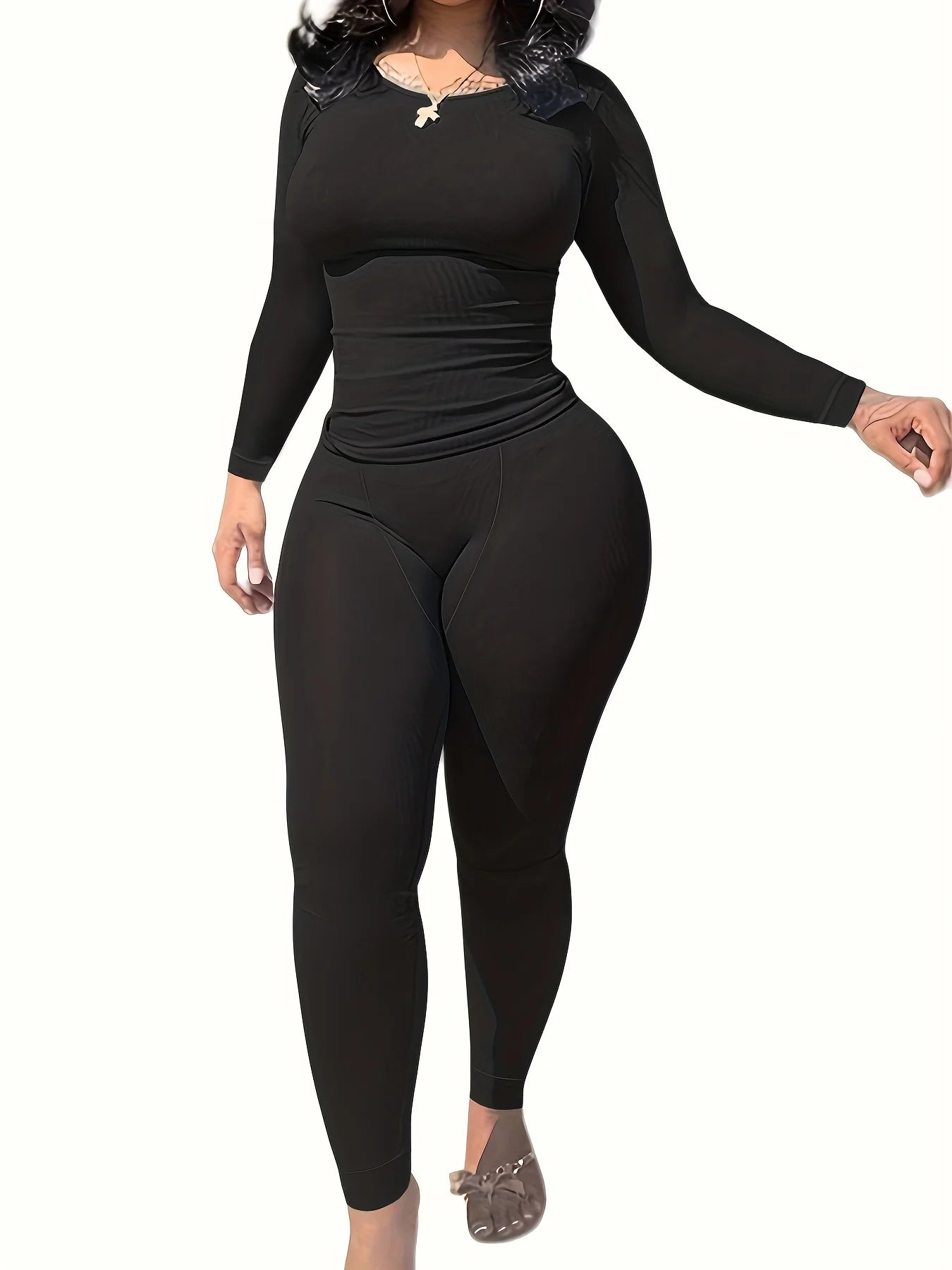 Women Clothing Long sleeves  and Leggings Set Exercise wear