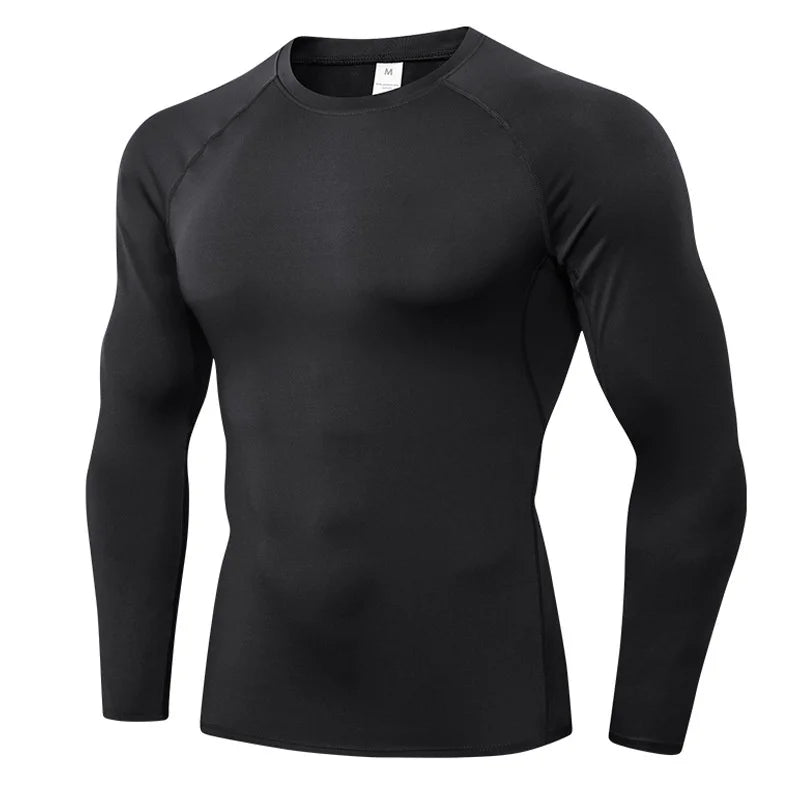 Men's Compression Shirts Long Sleeve Workout Gym Cool Dry Sports Base Layer Athletic Undershirts