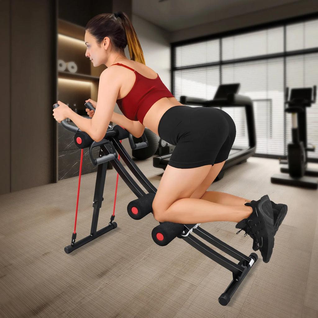 Foldable Ab Machine for Home Gym core Max 440lbs LCD Display