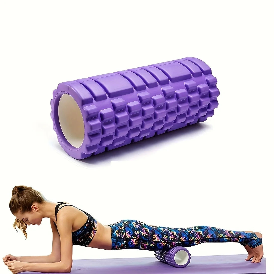 1pc Foam Shaft Yoga  EVA Foam Roller Deep Tissue  For Back And Leg Muscle