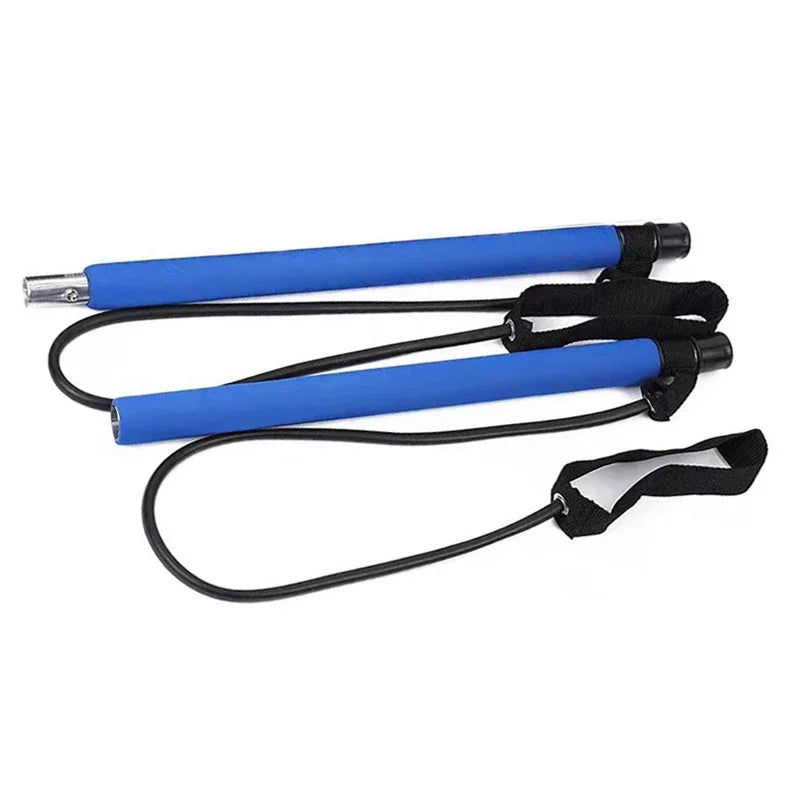 Pilates Bar Kit Resistance Band Stick Yoga Stretch Sculpt Twisting Sit-Up