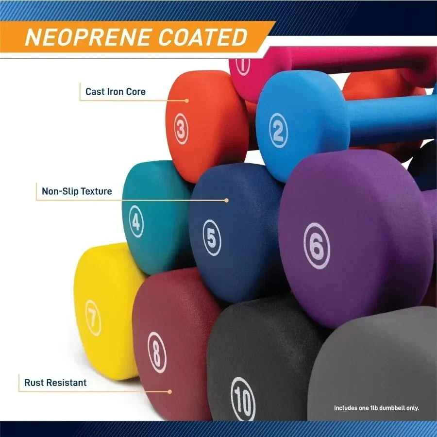 Neoprene Coated Home Dumbbells Set in Colors