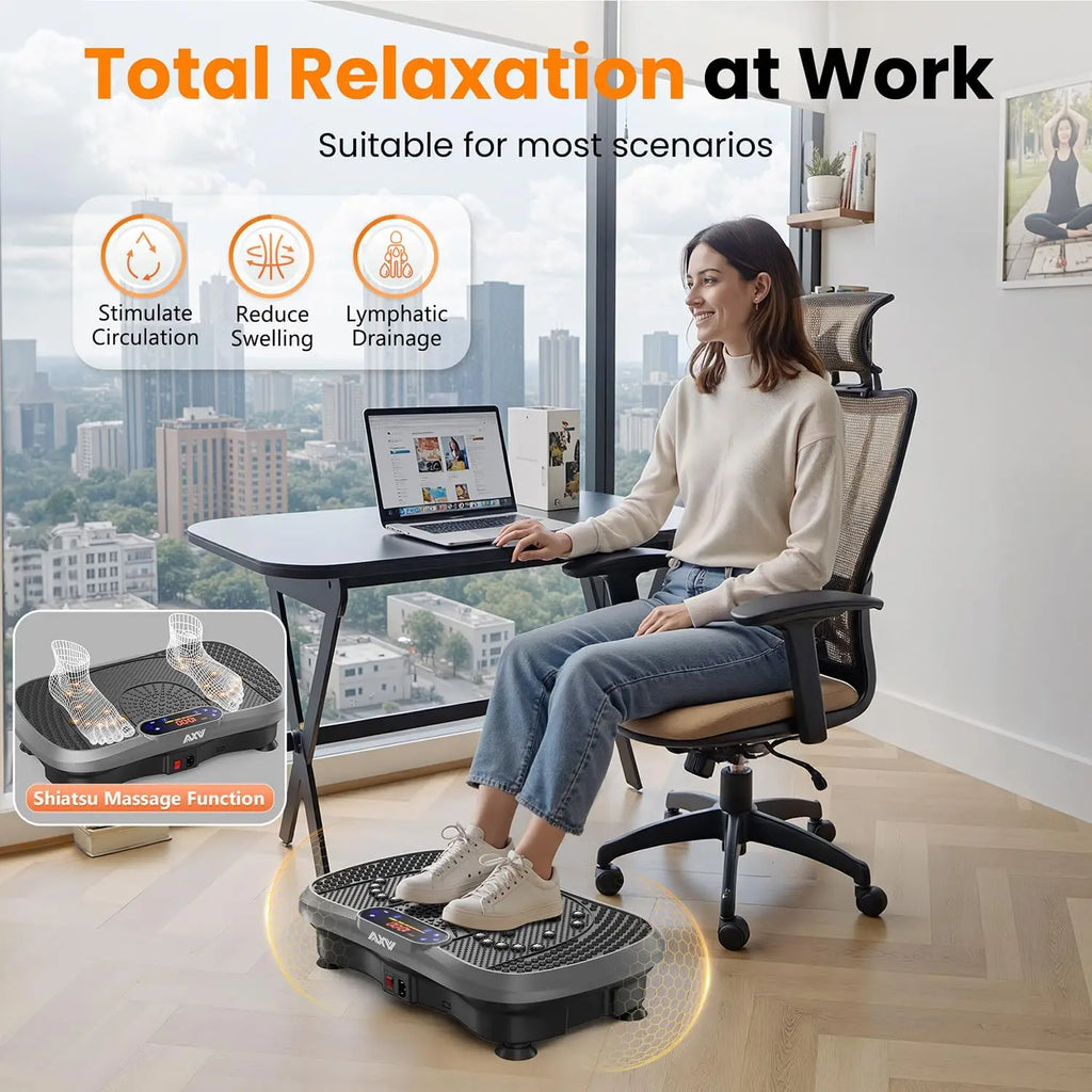 Vibration Plate Fitness Machine Full Body Shaker Workout Board for Weight Loss Fat Burner