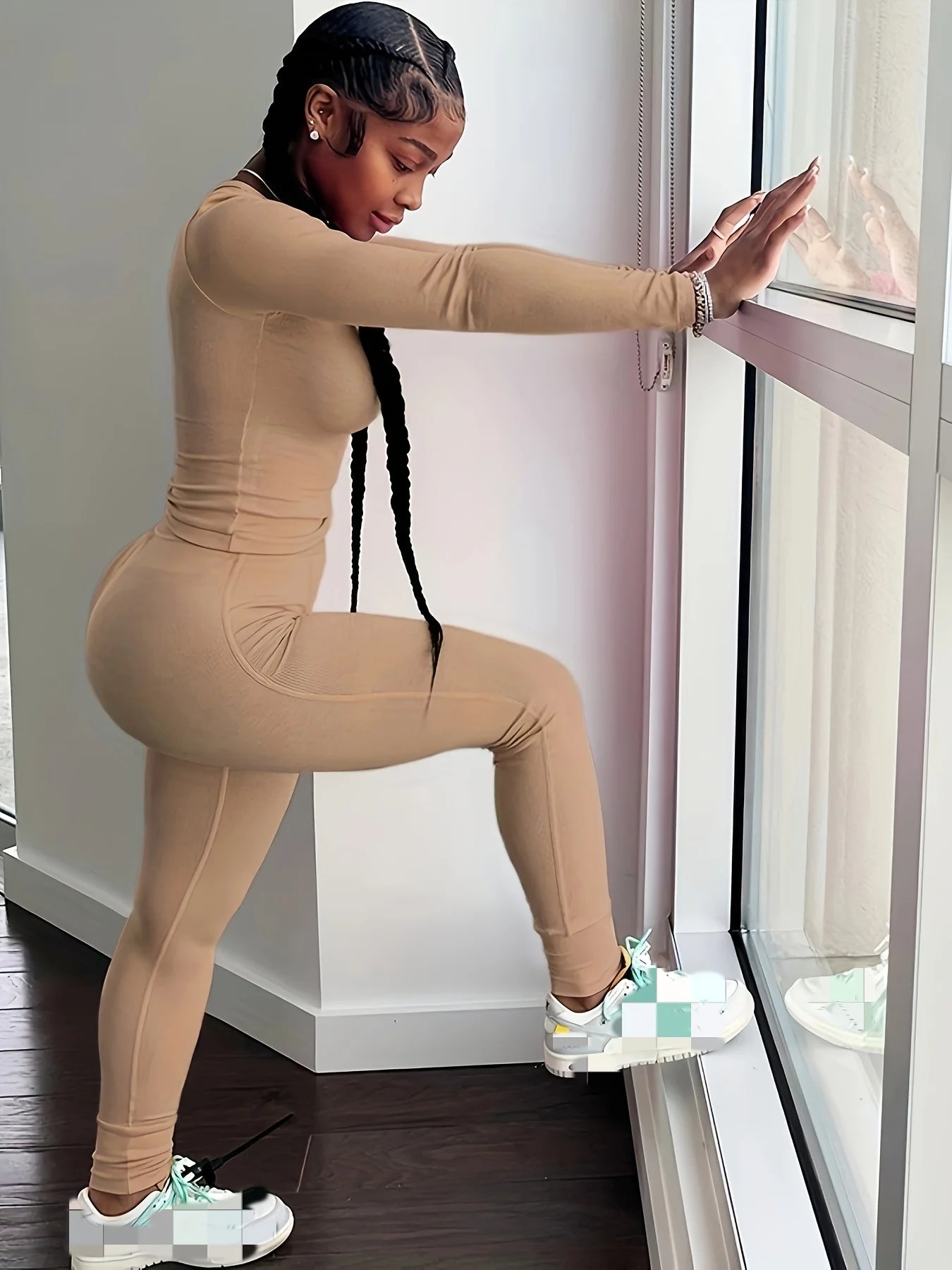 Women Clothing Long sleeves  and Leggings Set Exercise wear