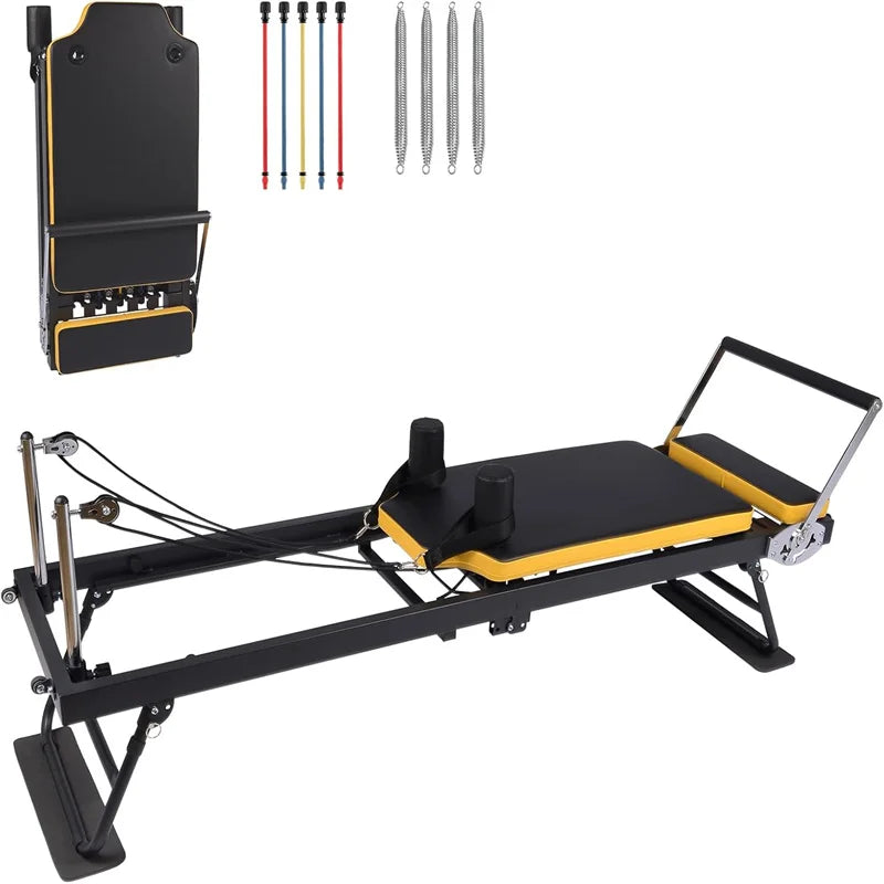 Pilates Reformer Machine 77" Foldable Pilates Equipment for Home Gym Workout,