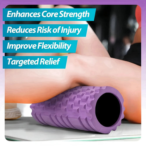 1pc Foam Shaft Yoga  EVA Foam Roller Deep Tissue  For Back And Leg Muscle