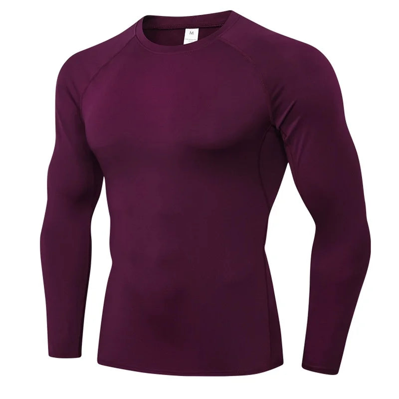 Men's Compression Shirts Long Sleeve Workout Gym Cool Dry Sports Base Layer Athletic Undershirts