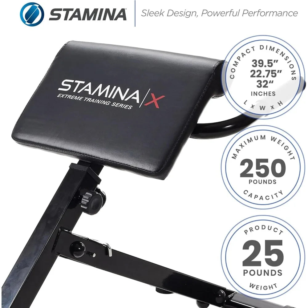 Adjustable Ab, Back, and Core Strength Exercise, Sit-Up Fitness Hyperextension Weight Bench