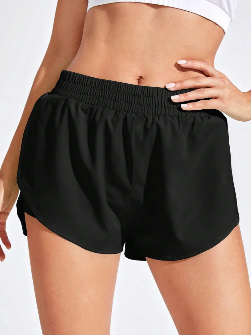 Yoga Shorts Women Fitness Elastic Running Workout Shorts