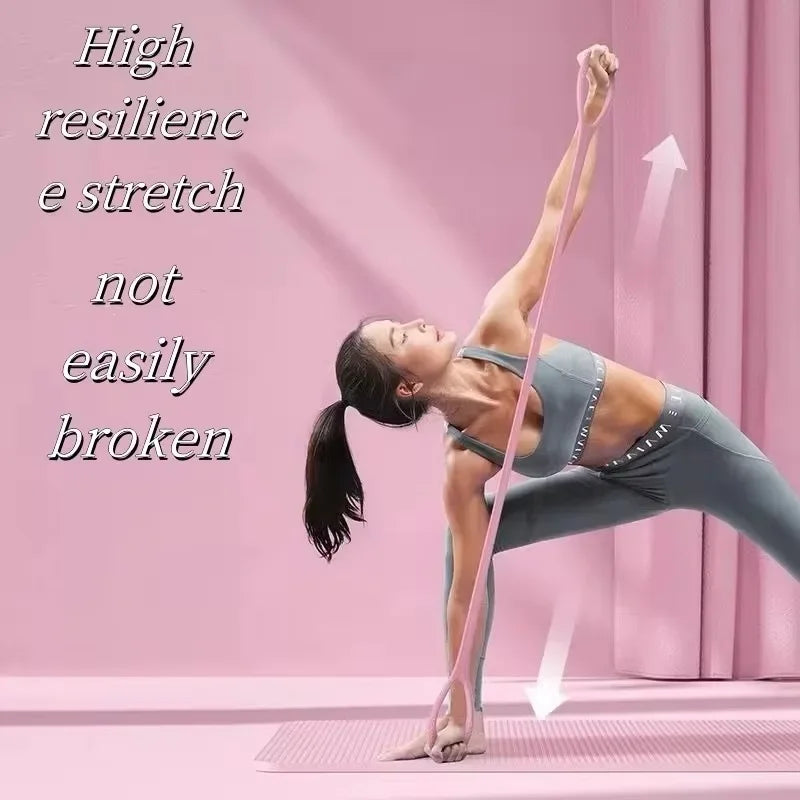 8-Figure Pilates Silicone Resistance Arm Back Shoulder Rehabilitation Training  for Women