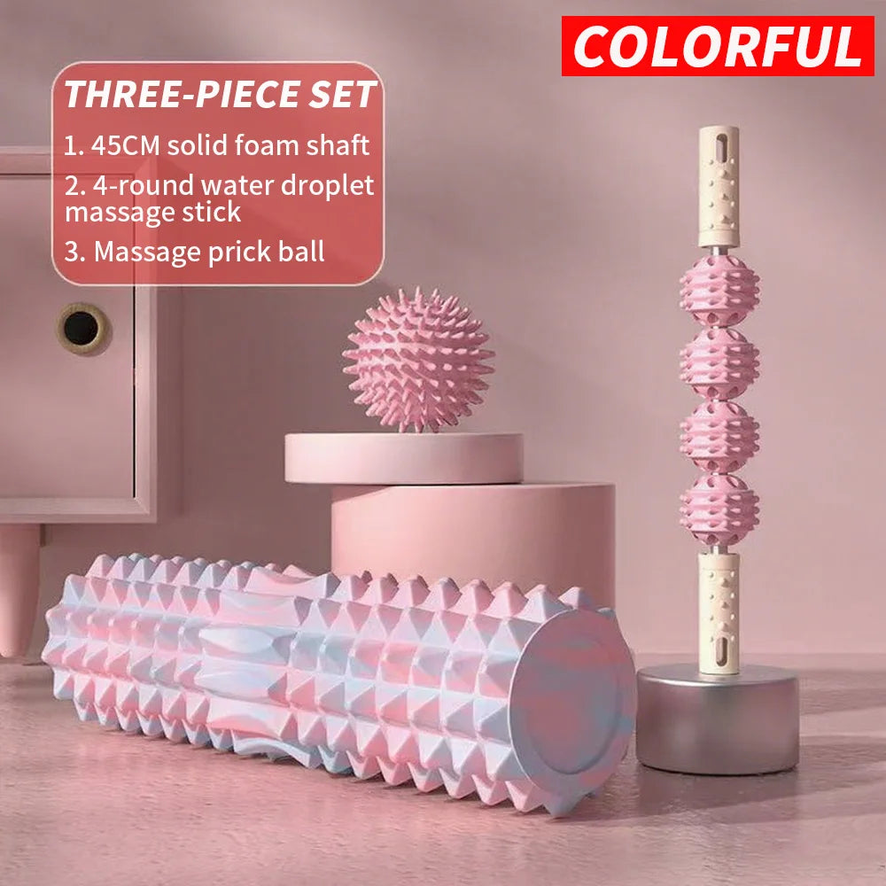 [Three piece massage set] Massage prick ball, massage roller