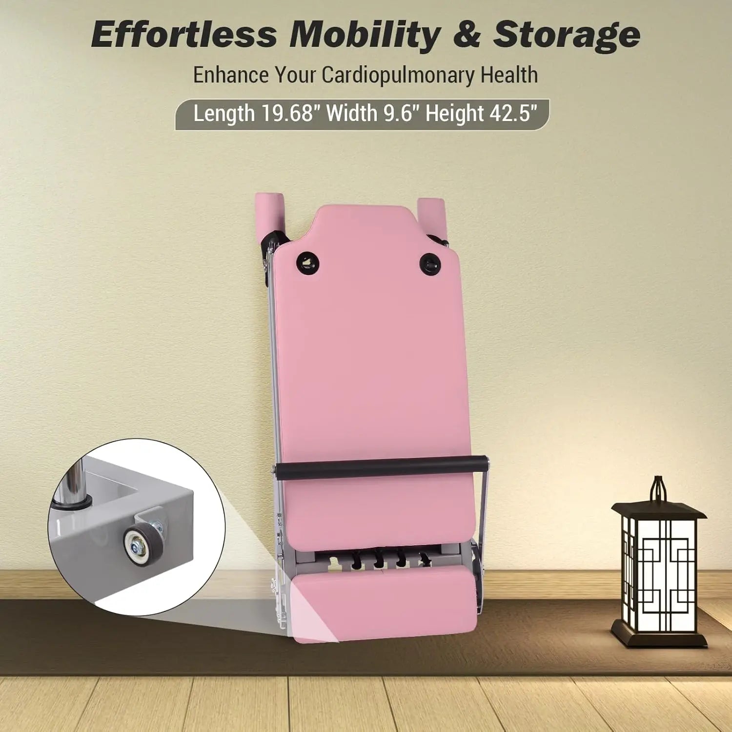 Pilates Reformer Machine 77" Foldable Pilates Equipment for Home Gym Workout,