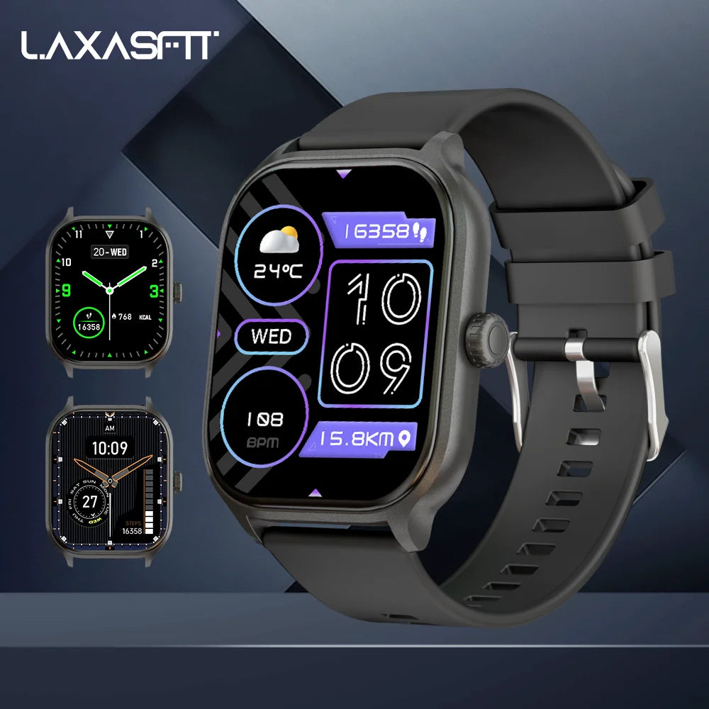 LAXASFIT New Smart Watch 2.01 Inch Bluetooth Call IP68 Waterproof Sports Fitness