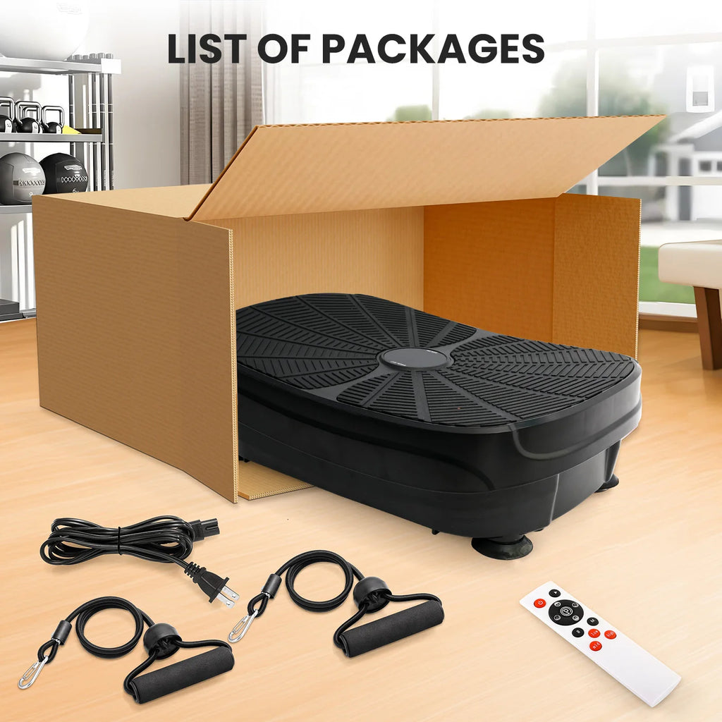 Vibration Plate Exercise Machine with Slimming Resistance Bands