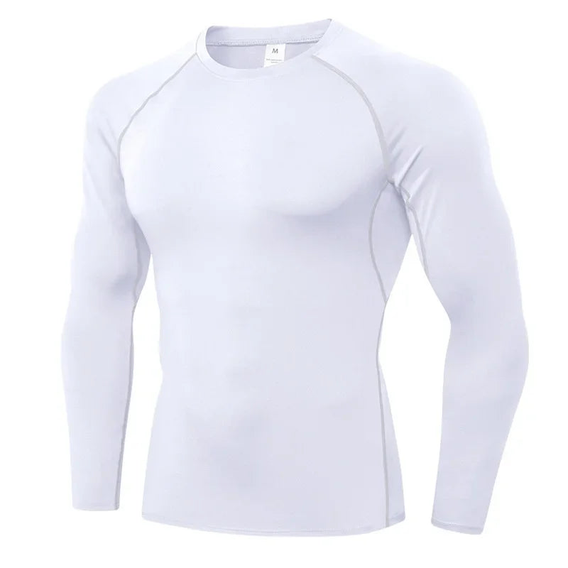 Men's Compression Shirts Long Sleeve Workout Gym Cool Dry Sports Base Layer Athletic Undershirts