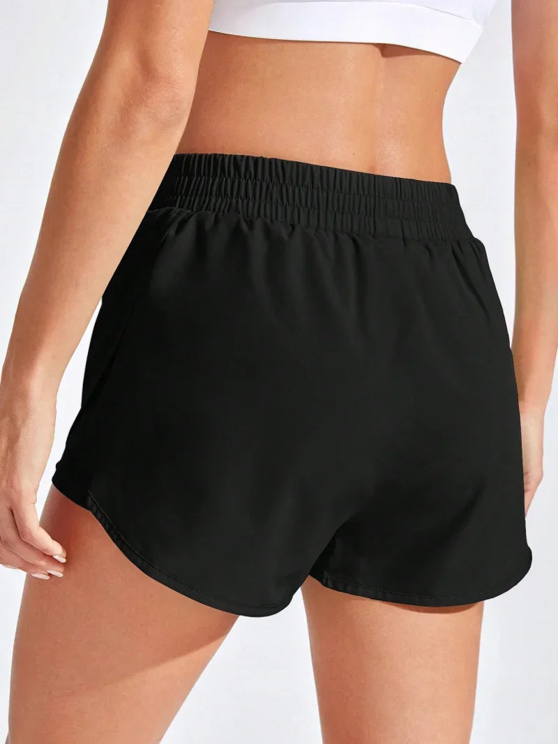 Yoga Shorts Women Fitness Elastic Running Workout Shorts