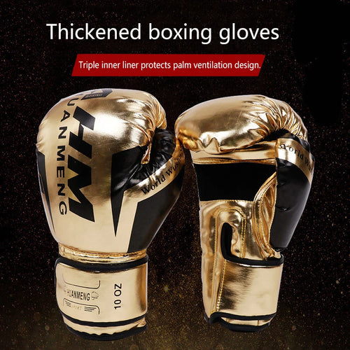 1 Pair Unisex Boxing  Training Exercise Leather Gloves