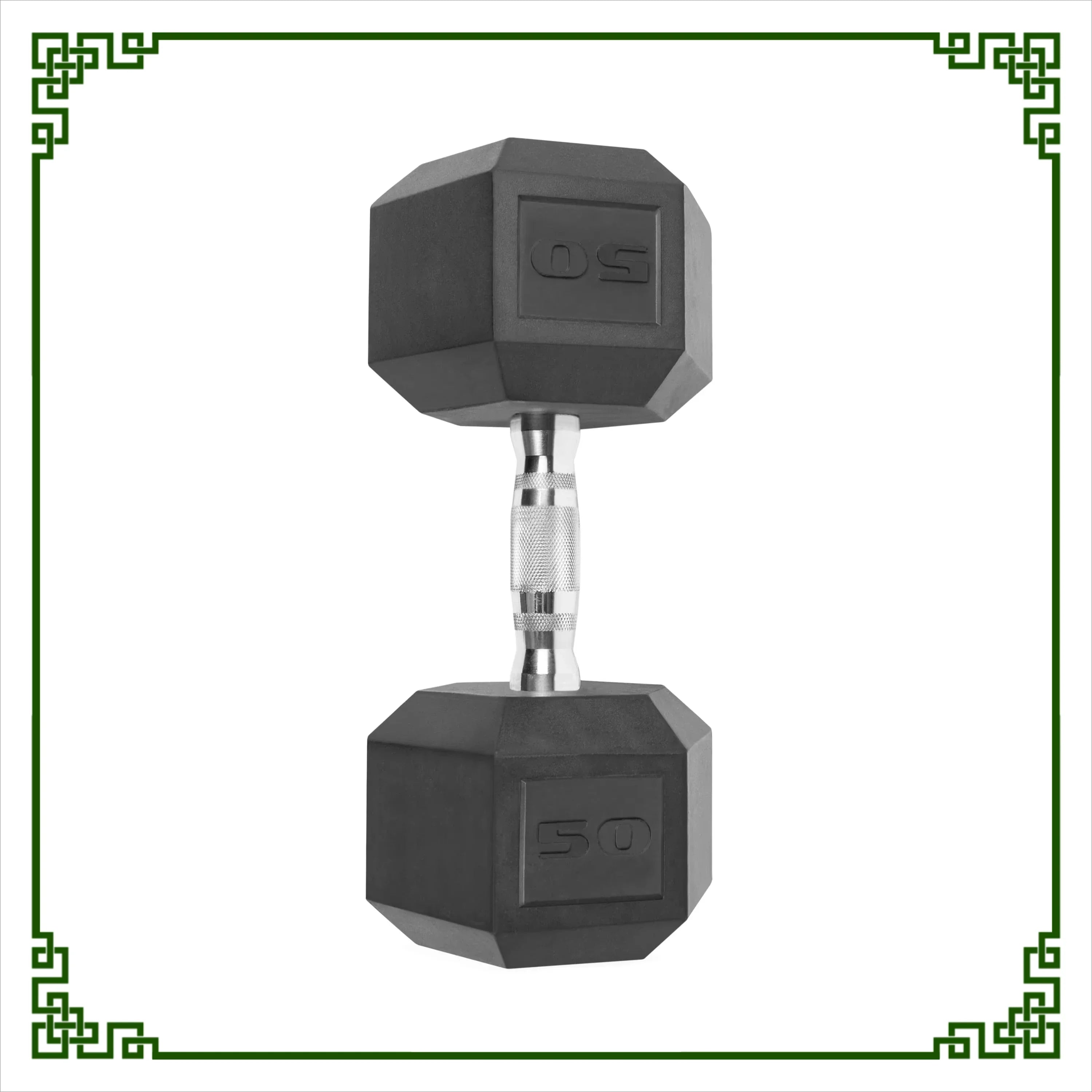20lb Rubber Hex Dumbbell Pair, Non-Slip & Anti-Roll Design
