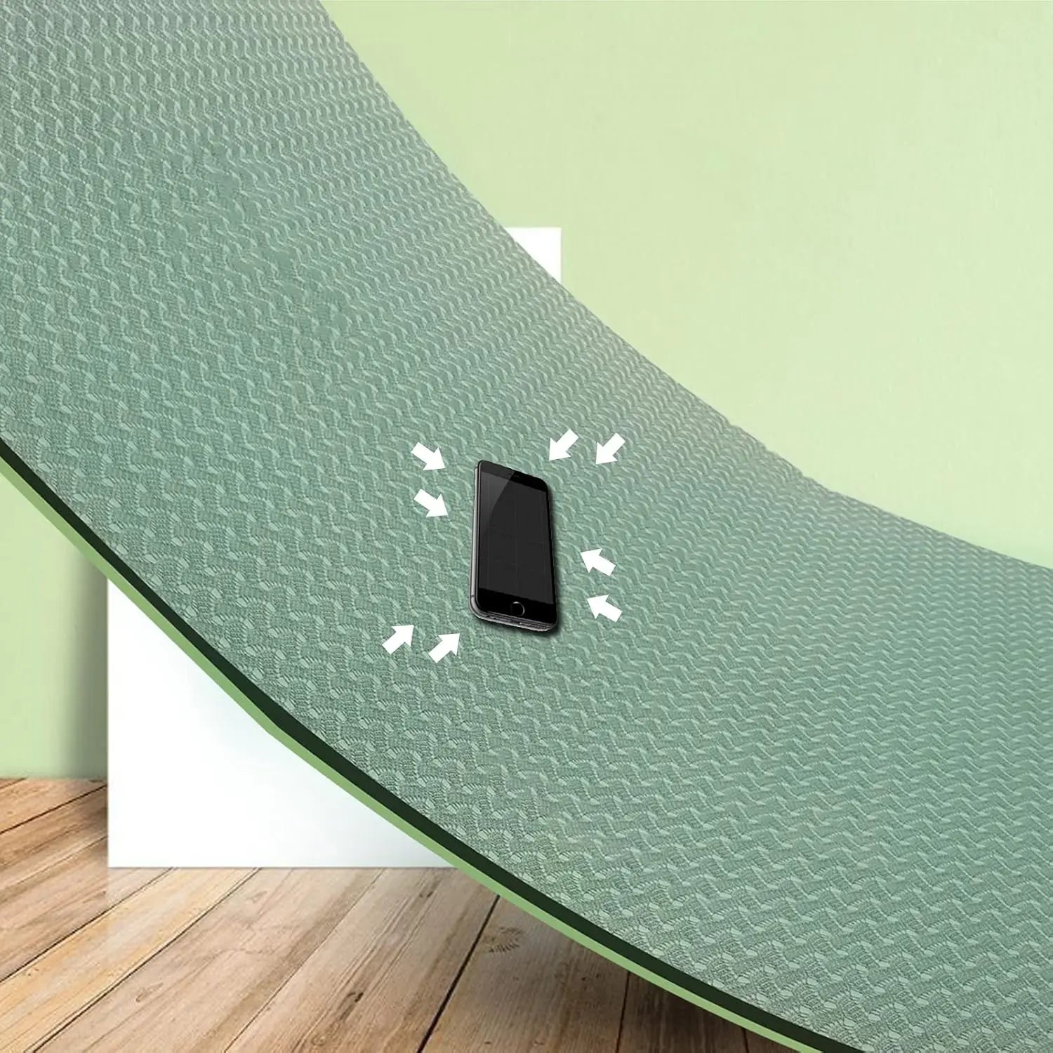 Yoga Mat 1/3 inch QMKGEC Exercise Mats 8mm TPE Non-Slip Extra Thick High-Density Eco Friendly for Yoga Workout Pilates