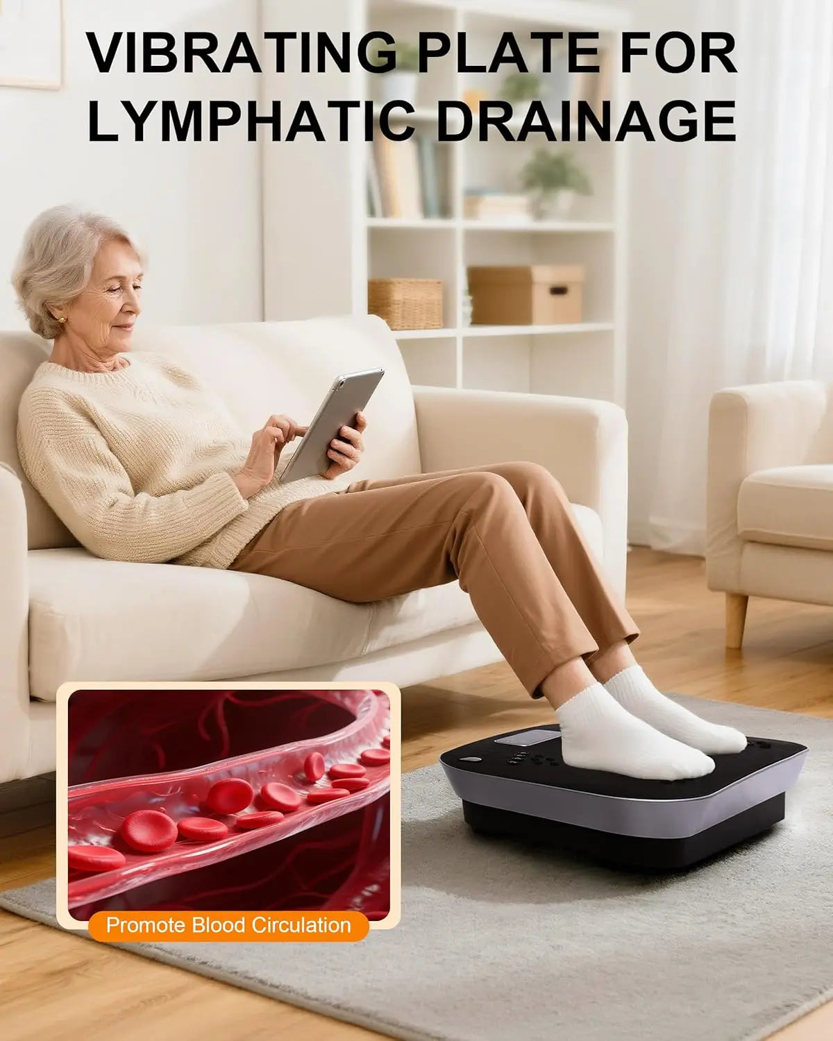 Vibration Plate Machine,180 Speeds Shake Plate for Lymphatic Drainage Weight Loss, Vibrating Fitness Platform 460LB Capacity Who