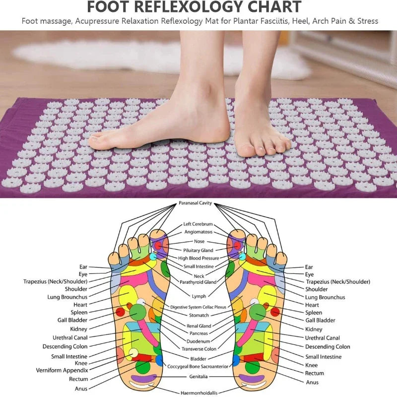 1PC/SET Acupressure Massager Cushion Pillow for Back Pain Relief Yoga Muscle Relaxation