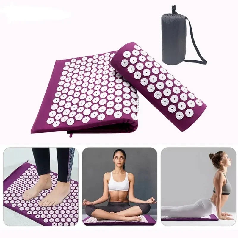 1PC/SET Acupressure Massager Cushion Pillow for Back Pain Relief Yoga Muscle Relaxation