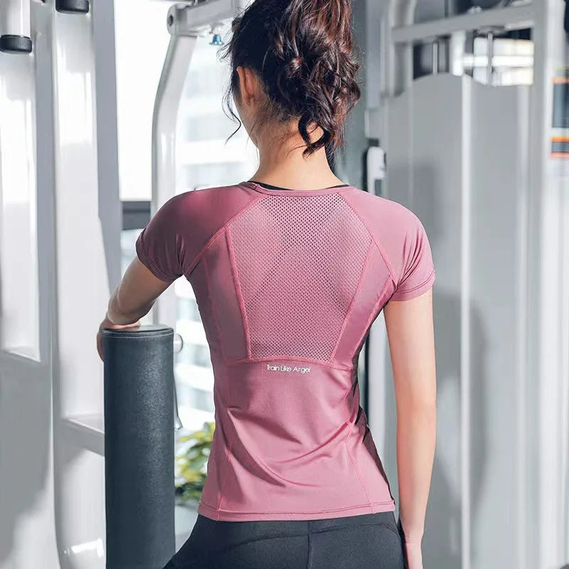 Women's Sports Wear For Fitness Running Jogging  Gym Sport Shirt