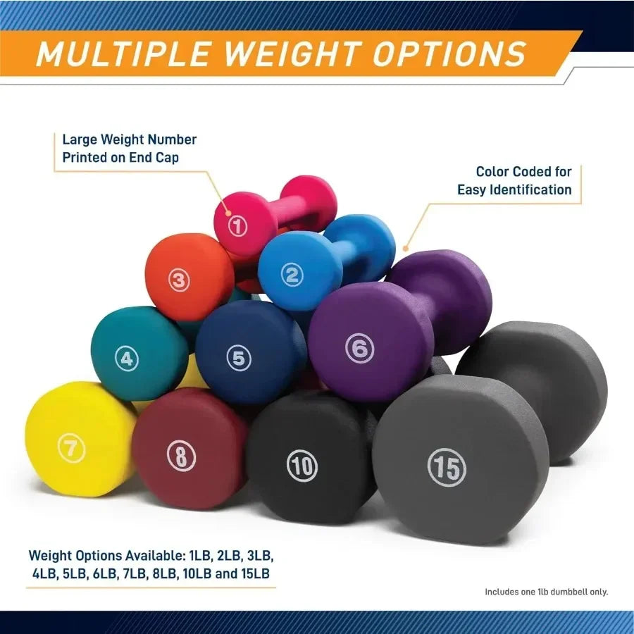 Neoprene Coated Home Dumbbells Set in Colors