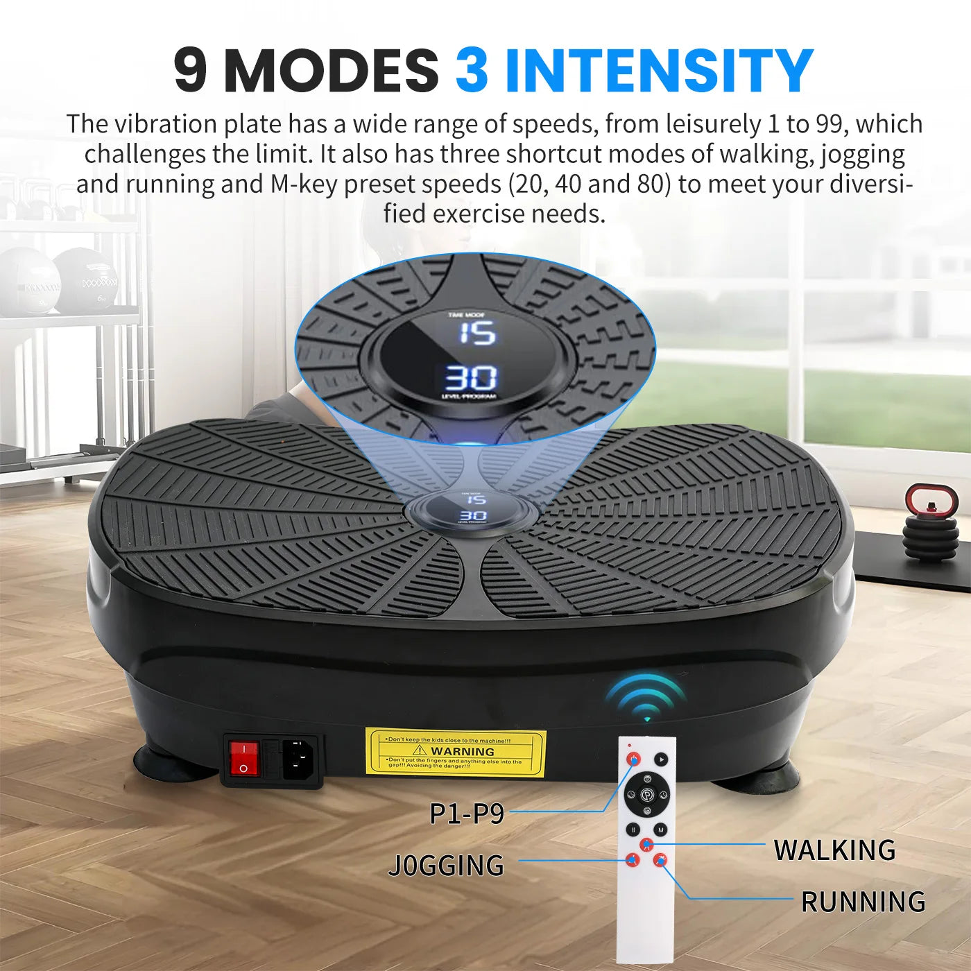 Vibration Plate Exercise Machine with Slimming Resistance Bands